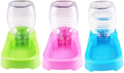 Mipcase Dog Water Feeder, Dog Water Dispenser Large, Automatic Pet Food Water Dispenser Plastic Food Feeding Bowls for Dogs Cats (Green)