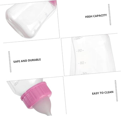 Kisangel 1set Cat and Dog Nursing Bottle Portable Bite-Resistant Pet Feeder Chic Design Lightweight Milk Feeder for Kittens and Puppies Feeding Kit for Small Pets