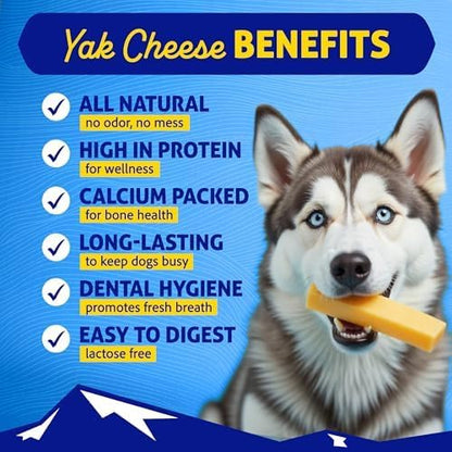 Himalayan Dog Chew Variety Pack Yak Cheese Dog Chews, The Better-for-You Chew, 100% Natural Long Lasting, Healthy Dog Treats, Lactose & Grain Free, Protein Rich, for Dogs 65 Lbs & Smaller, 4-Count