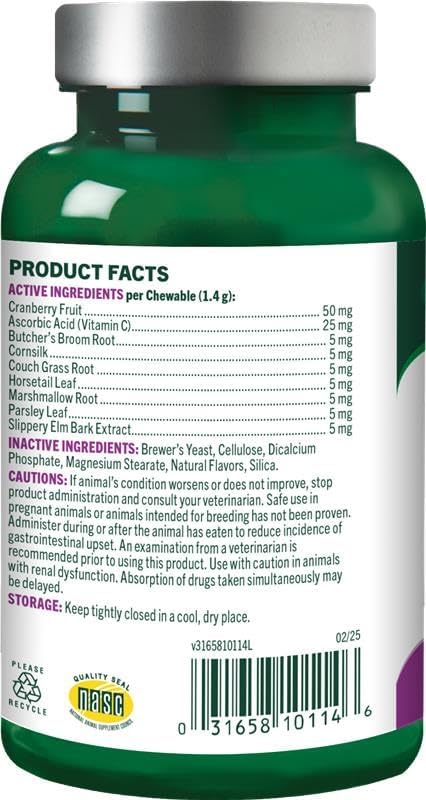 Vet's Best Cat Urinary Supplement, Urinary Tract Support Chewable for Cats, Supports A Healthy Urinary Tract in Cats, 60 Chewable Tablets