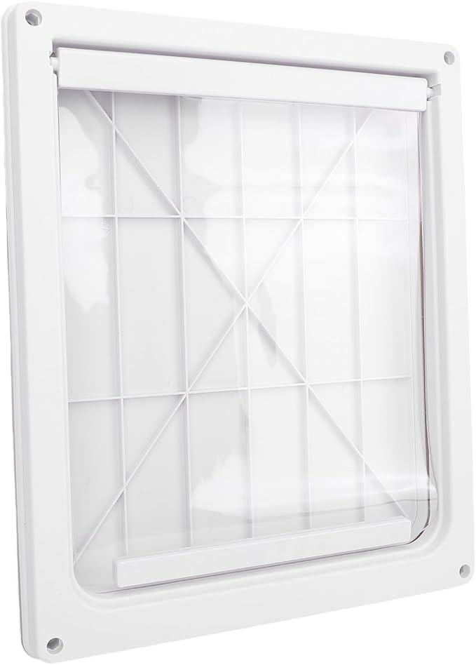 Asixxsix Pet Door, Large Doggy Door with Transparent Flap for Interior and Exterior Gates or Walls Weatherproof High Strength Easy to Install (L)