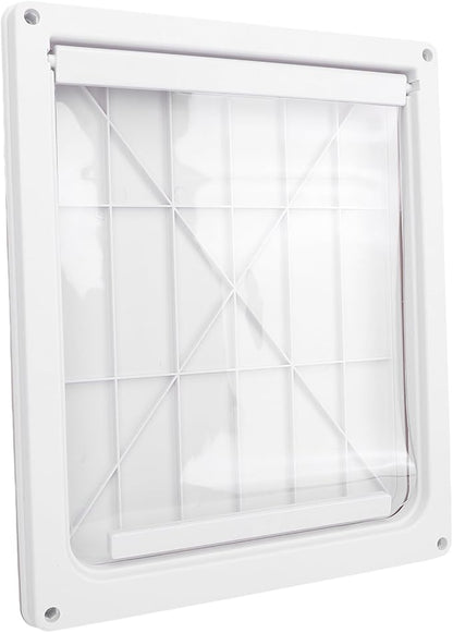 Asixxsix Pet Door, Large Doggy Door with Transparent Flap for Interior and Exterior Gates or Walls Weatherproof High Strength Easy to Install (L)