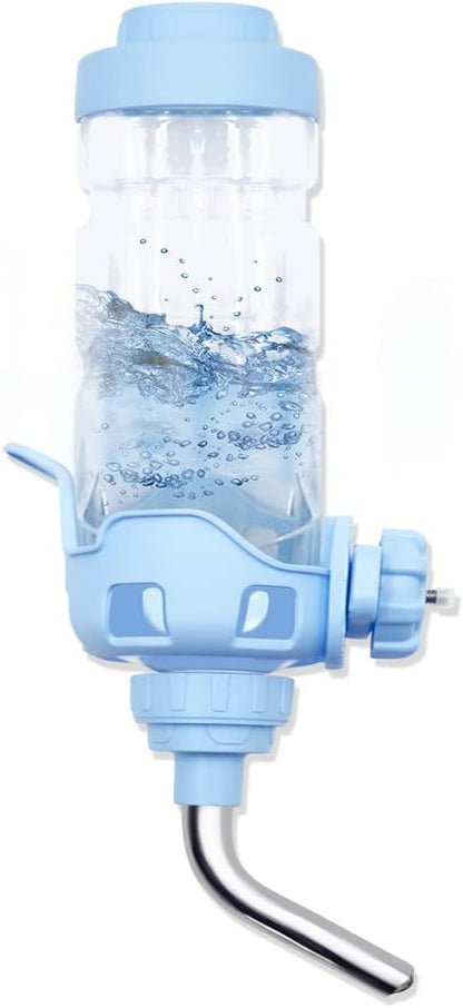 Vannon Dog Water Dispenser for Cage, 15oz Auto Feeding Crate Water Bottle for Dogs, Cats & Rabbits, Pet Nozzle Diameter: 12mm, BPA Free, Blue