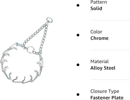 Herm Sprenger Ultra-Plus Prong Dog Training Collar, 2.25 mm x 13" Neck Size, 2.25 mm, Steel Chrome Plated Dog Prong Collar, Pinch Collar for Dogs, Dog Correction Collar