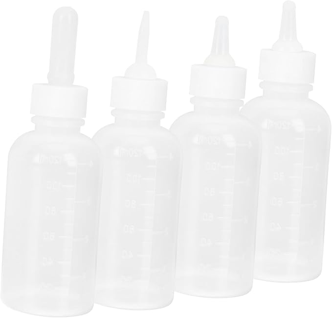BESPORTBLE 4pcs Tiny Pet Nursing Bottle for Puppy Kitten Cat Milk Feeding Bottle Kit