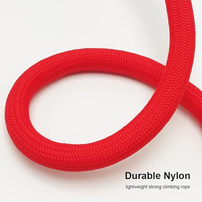 BTINESFUL 7ft Slip Lead Dog Leash, Strong Nylon Rope Leash, 1/4" Dog Training Lead for Small Medium Dogs, 14+ Colors (1/4" * 7 FT, Red)