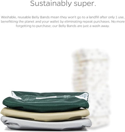 Pet Parents® Washable Belly Bands for Male Dogs (3pack) + Extendrs® of Durable Dog Diapers Male, Premium Male Dog Diapers & Dog Wraps (X-Large, Spruce)