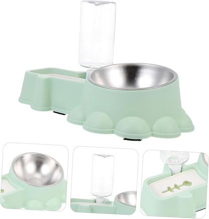 ORFOFE Multifunctional Stainless Steel Dog Feeding Bowl Water and Food Dispenser Pet Feeder Safe Non-Toxic Smooth Surface for Home Use