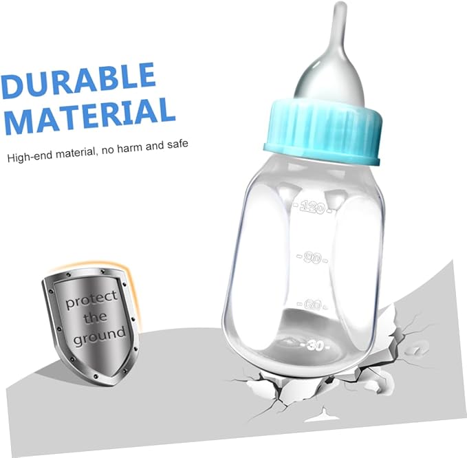 Toyvian 2PCS Silicone Kitten Feeding Bottles Puppy Milk Feeder Replaceable Nipples Small PET Nursing Bottles for Newborn Kittens and Puppies