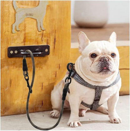 BTINESFUL 3FT Dog Tie Down, Nylon Rope Short Dog Tether Indoor House Leash Training Safety Vehicle Tether for Large Medium Strong Puppy (2/5" *3ft, Orange)