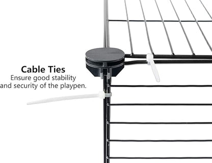 LURIVA Small Animal Playpen, Guinea Pig Cages, Pet Playpen, Rabbit Cage,Small Animal Cage, Puppy Kitten Dog Playpen, Indoor Outdoor Portable Metal Wire Yard Fence,15 X 12 Inch, 24 Panels, Black