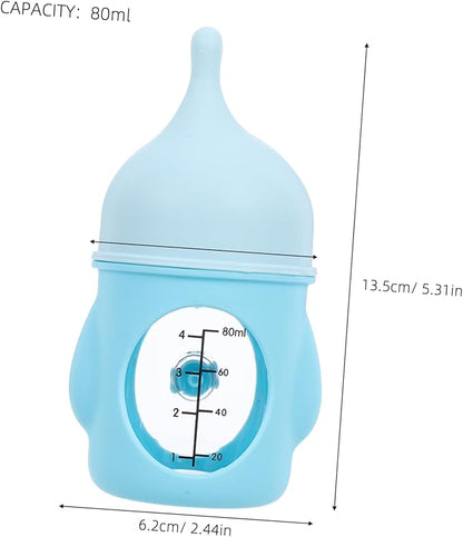 Toddmomy Mini Pet Feeding Bottle for Newborn Puppies Kittens Portable Milk Feeder Visible Scale Kitten Nursing Bottle