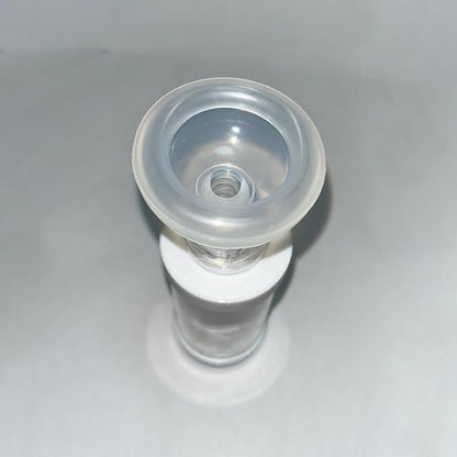 Cat/Dog Inhaler Aerosol Chamber with Valve - Round Silicone Material Cover, Transparent Version (Medium)