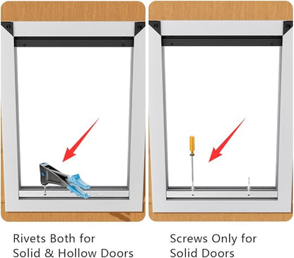 [MAVRICPOWER] Aluminum XL Dog Door for Door, Doggy Door with 2 Sliding Lock Panels for Extreme Weather, Pet Door for Dogs Up to 220 lbs