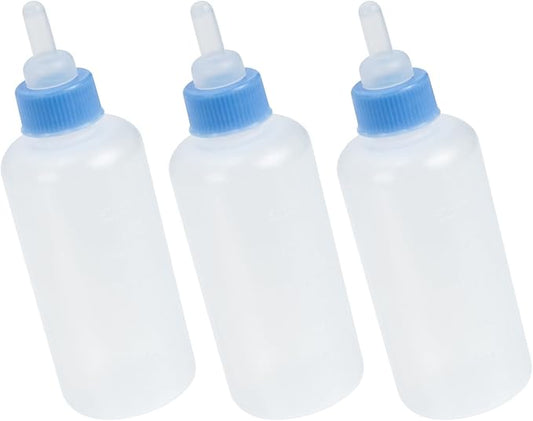 LIOOBO 3Pcs Newborn Cat Feeders Milk Bottles for Kittens Easy to Food Grade Feeding for Pets for Home Use