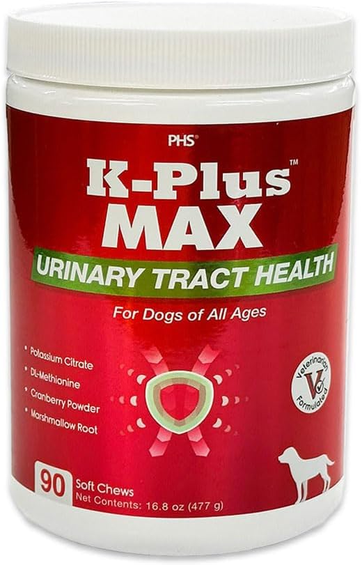 Urinary Tract Health Soft Chews for Dogs – Cranberry + DL-Methionine + Potassium Citrate – Supports Bladder & Kidney, pH Balance, UTI & Bladder Stone Prevention – Made in USA - 90 Easy-to-Feed Chews