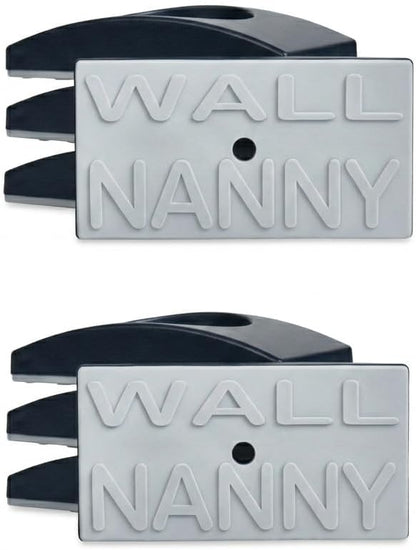 Wall Nanny 2-Pack - Works with 2 Gates - Baby Gate Wall Protector (Made in USA) Protects Walls and Doorways from Pet Gates - for Pressure Mounted Indoor Safety Baby Gates - Black