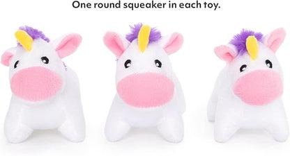 ZippyPaws Burrow Replacement Miniz - Interactive Dog & Puppy Toys for Boredom, Stimulating Pet Products to Keep Them Busy, Plush Refills for Hide & Seek Puzzle, Squeaky Toy for Enrichment - Unicorns