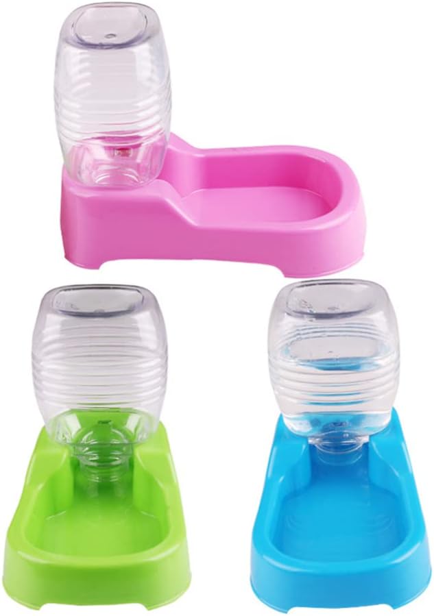 Mipcase Dog Water Feeder, Dog Water Dispenser Large, Automatic Pet Food Water Dispenser Plastic Food Feeding Bowls for Dogs Cats (Green)