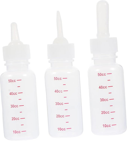 3pcs Pet Milk Bottle Kit Plastic Feeding Bottles for Nursing Puppies Kittens Portable Easy to Clean