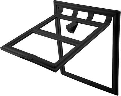 Acouto Screen Fit Pet Door Plastic Pet Dog Puppy Door Locking Safe Flap Screen Window Gate Doors, & Ramps (L Japanese Font)