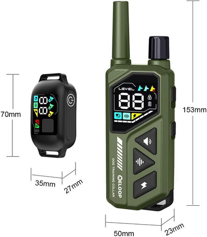 Smart Dog Training Collar for 2 Dogs, 2-in-1 Remote Control Shock Collar with AI Anti-Barking Device for Small/Medium,/Large Dogs, IPX7 Waterproof