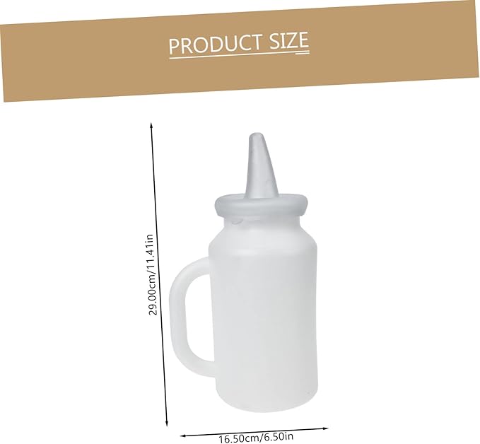 Totority 2pcs Calf Milk Bottle Large Boilable Kitten Nursing Bottle for Newborn Animals