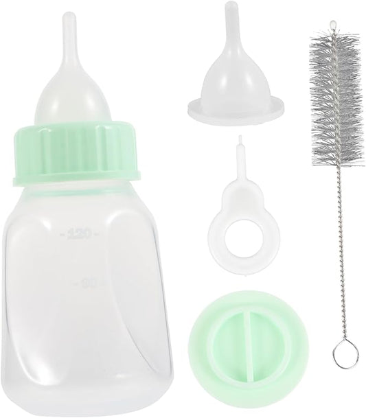 1set Pet Nursing Bottle Kit Soft Nipple Feeding Bottle for Puppies and Kittens Easy to Clean and Portable Leak Design for Milk and Water