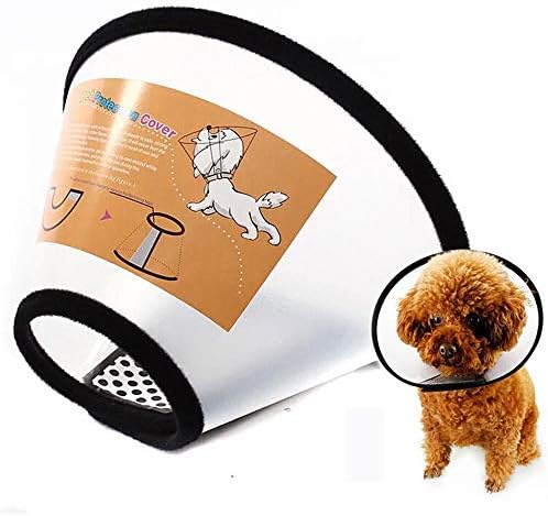 Cat Cone Collar, Pet Cone for Small Dogs & Cats - Anti-Bite Wound Protector, Medium (5#)