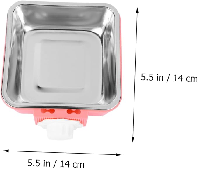 Milisten Stainless Steel Dog Bowl Hanging Feeder for Crate Pet Supplies Easy Cleaning Large