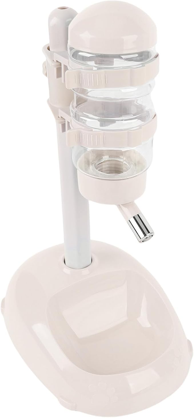 Pssopp Dog Standing Water Dispenser Feeder, Automatic Feeders Capacity Pet Standing Water Dispenser Feeder for Playful Pets Dog, 500ml Automatic Pet (Beige)