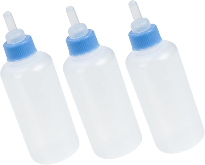 balacoo 6pcs Pet Nursing Bottles for Kittens and Puppies Easy Feeding Cat Milk Bottle for Newborn Animals Practical and Leak Design Blue