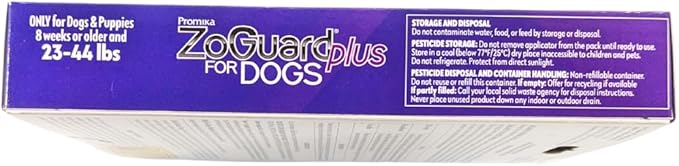 ZoGuard Plus Flea and Tick Prevention for Medium Dogs – Flea & Tick Prevention for Dogs 23-44lbs 12 Month Supply, Pack of 4
