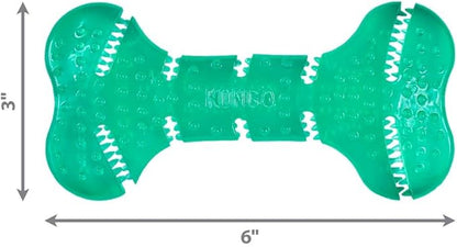 KONG Squeezz Dental Bone - Dog Toy for Cleaning Teeth - Flexible Chew Toy for Gentle & Mild Chewers - for Medium/Large Dogs