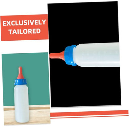 UKCOCO 4PCS Calf Feeding Bottle Set for Small Animals Lamb and Goat Milk Feeder Nipple PET Nursing Station for Calves Sheep and Livestock