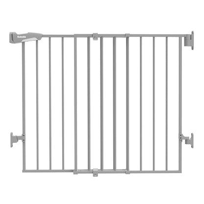 Babelio Baby Gate for Stairs & Doorways, 26-43" W 34" H Extra Tall| No Bottom Bar| Easy Installation| One-Handed Operation| Auto-Close| Hardware Mount (Drill Needed) Safety Dog/Pet Gate Indoor (Grey)