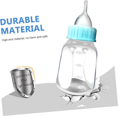 VANZACK 2pcs Kitten Milk Bottles for Newborn Cats Silicone Nursing Container with Measurement Scale Leak-Resistant Feeding Tool for Small Animals Durable and Safe Design