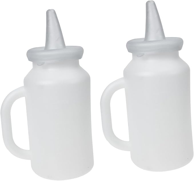 LIOOBO 2pcs Calf Milk Bottle Kitten Milk Feeder Pet Nursing Bottle Comfortable to Hold Handle