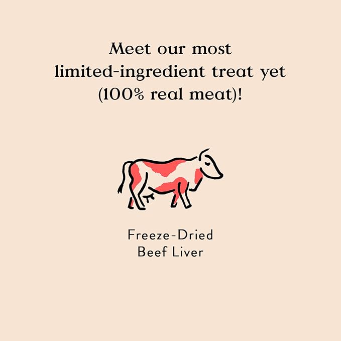 Bocce's Bakery Beef Liver Freeze-Dried Treats, 3 oz, All-Natural, Made in USA, Dog Treats