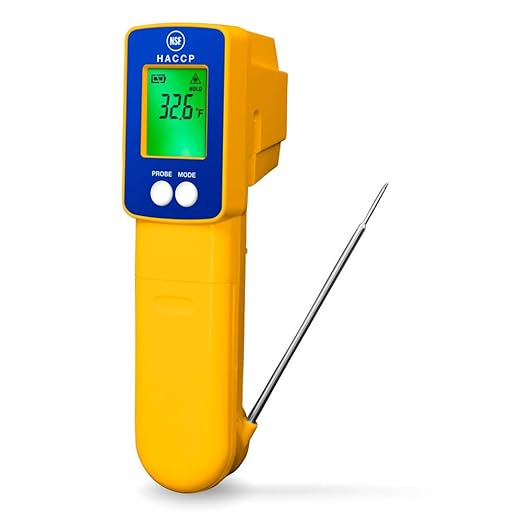 DeltaTrak 15039 Fast Accurate HACCP Infrared Thermocouple Probe Combo Thermometer Internal External Temperature
