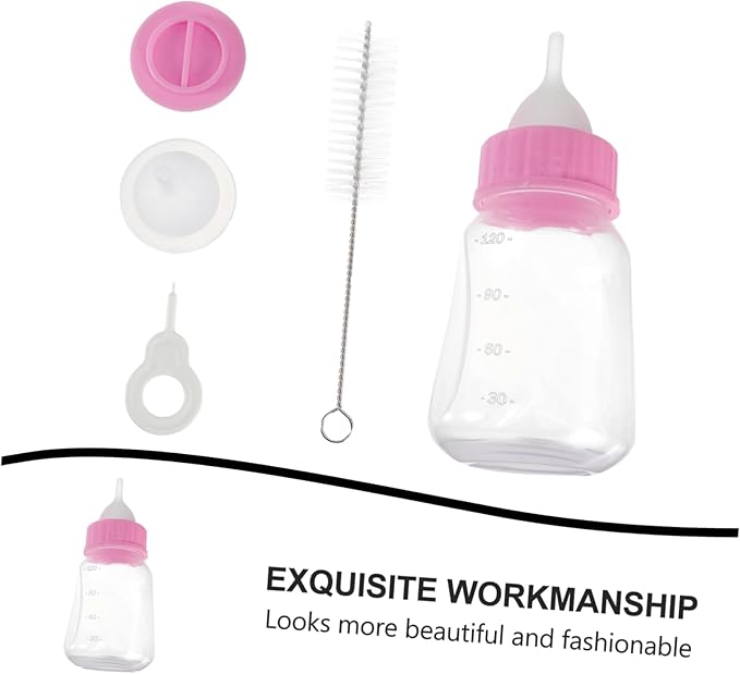 Kisangel 1set Cat and Dog Nursing Bottle Portable Bite-Resistant Pet Feeder Chic Design Lightweight Milk Feeder for Kittens and Puppies Feeding Kit for Small Pets