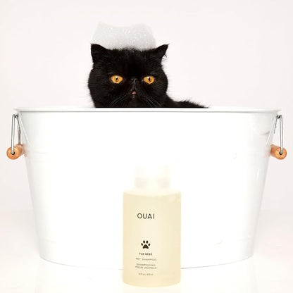 OUAI Fur Bébé Pet Shampoo - Cat & Dog Shampoo for Gentle Cleansing, Hydration & Shine - Vegan & Cruelty-Free Pet Supplies with Aloe Vera & Panthenol - Mercer Street Scent (16 Fl oz)