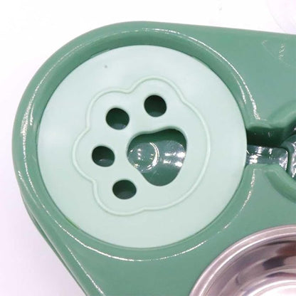 Dog Bowls Eco-Friendly Non-Skid Cat Bowls Pet Supplies Water Dispenser Dog Cage Accessory Pet Feeding Feeder Dog Supplies(Green)