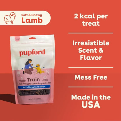 Pupford Soft & Chewy Training Treats for Dogs & Puppies (Lamb, 10 oz)