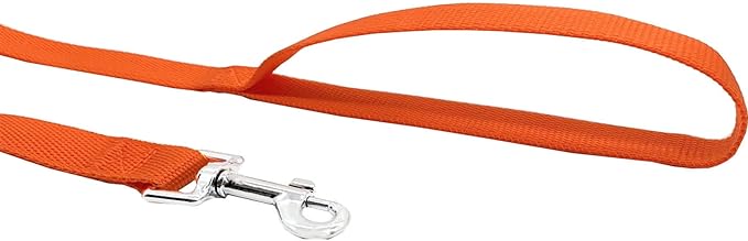 Nylon Training Dog Leash for Small Medium Large Dogs, 15ft 20ft 30ft 50ft Long Leash Dog/Puppy Lead for Obedience Recall Training, Camping (50ft, Orange)