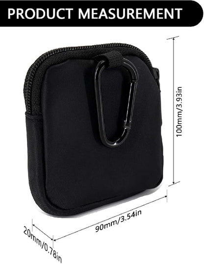 Dog Treat Pouch 2 PCS, Waterproof Small Dog Treat Bag for Leash, Hands Free Dog Walking Bag with Carabiner, Dog Poop Bag Holder for Pet Puppy Travel or Outdoor Use, Zipper Closure to Avoid Spilling