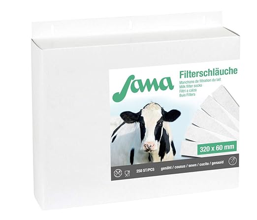 Kerbl Sana 46690 Milk Filter 620 x 75 mm Stitched 75 g Pack of 200