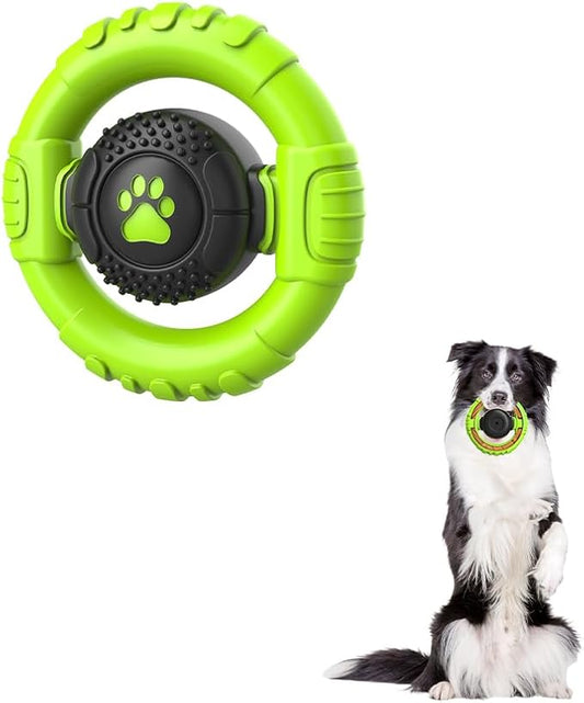 Dog Toys for Aggressive Chewers Large Medium Breed, Indestructible Squeaky Dog Chew Toys, Tough Nylon Rubber Interactive Dog Toys to Keep Them Busy