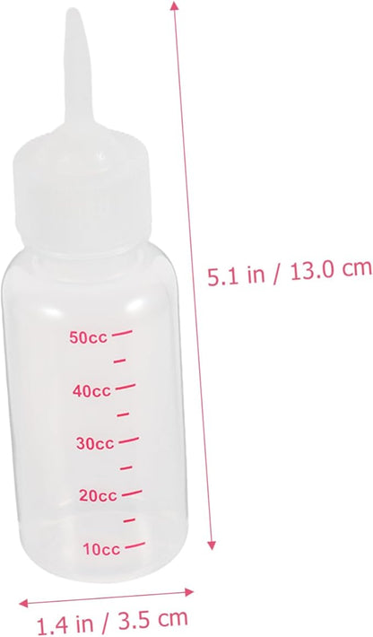 Hemobllo 5pcs Pet Nursing Bottles Safe Food-Grade Milk Feeder for Kittens Puppies and Newborn Animals Pointed Head Design Measurement Scale