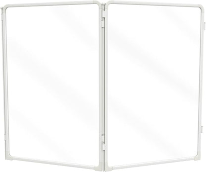 FXW AuraSpace Pro Acrylic Indoor Dog Playpen, Heavy-Duty with Metal Frame, 40" Height 2 Panels for Medium and Large Dogs, White│Patented